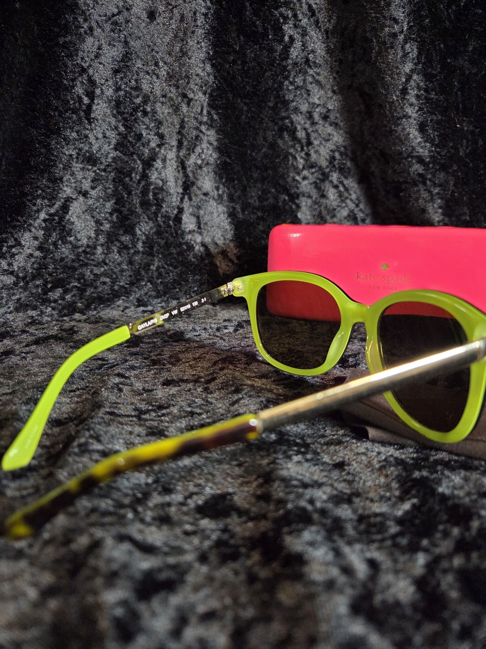 kate spade Black and Tortoiseshell Round Frame Sunglasses - Picture 2 of 8
